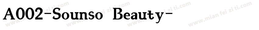 A002-Sounso Beauty字体转换